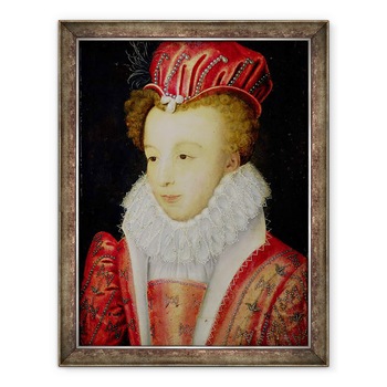 Tablou inramat - Francois Clouet - Marguerite de Valois 1553-1615 c.1572, 70 x 90 cm Tablou inramat - Francois Clouet - Marguerite de Valois 1553-1615 c.1572, 70 x 90 cm