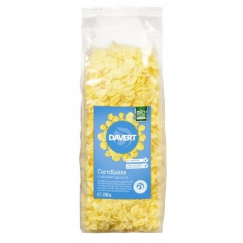 Fulgi de porumb fara sare, zahar si gluten, Davert, bio, 250g
