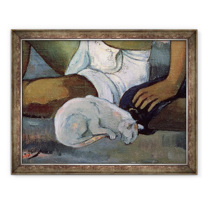 Tablou inramat - Paul Gauguin - Tahitieni intr-o camera II, 60 x 80 cm