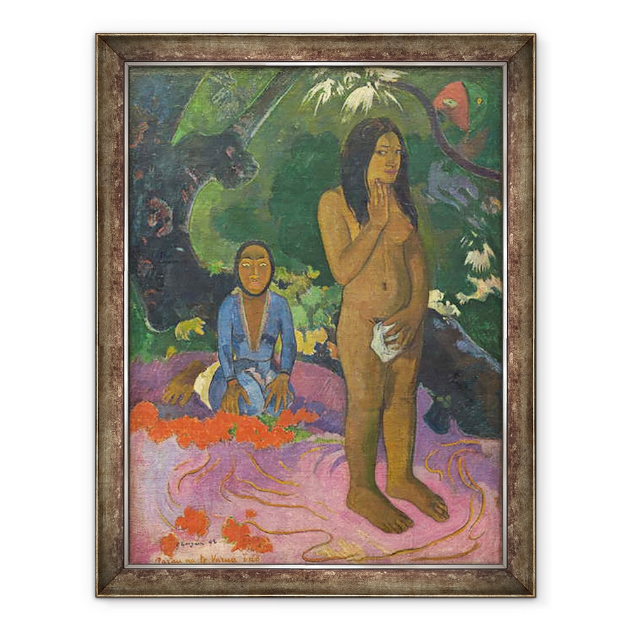 Tablou inramat - Paul Gauguin - Parau na te Varua ino Cuvintele Diavolului, 60 x 80 cm