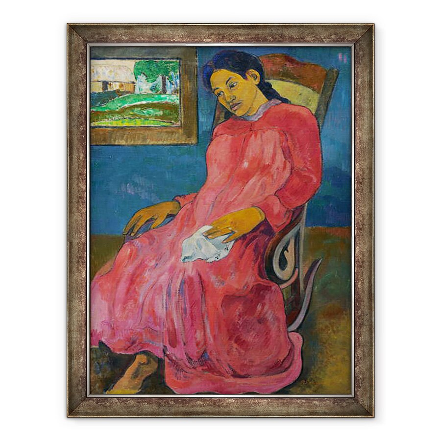 Tablou inramat - Paul Gauguin - Faaturuma Melancholic, 70 x 90 cm