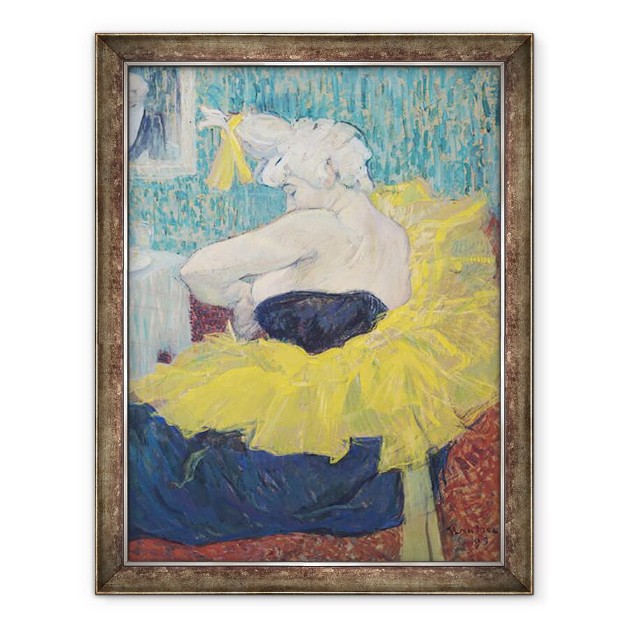 Tablou inramat - Henri de Toulouse-Lautrec - Clowness Cha-U-Kao intr-un Tutu, 70 x 90 cm