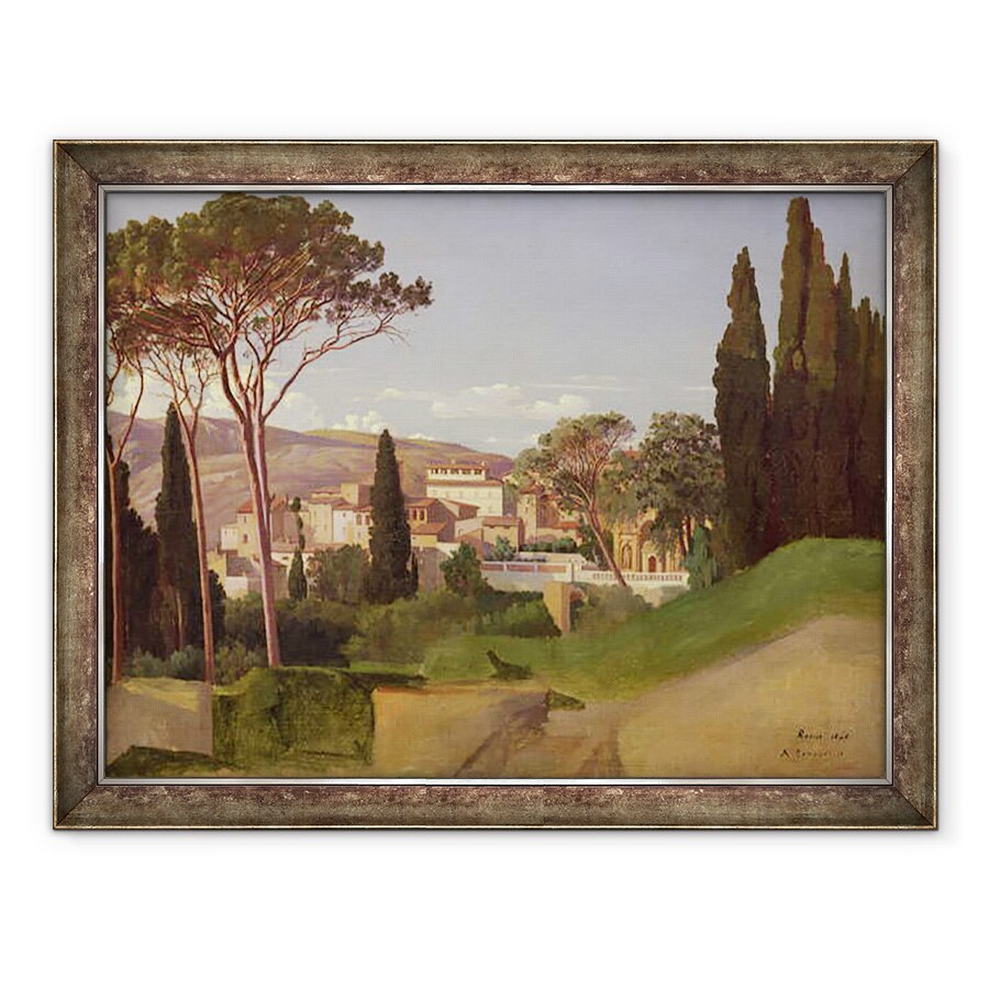 Tablou inramat - Jean Achille Benouville - Vedere la o vila romana, 70 x 90 cm