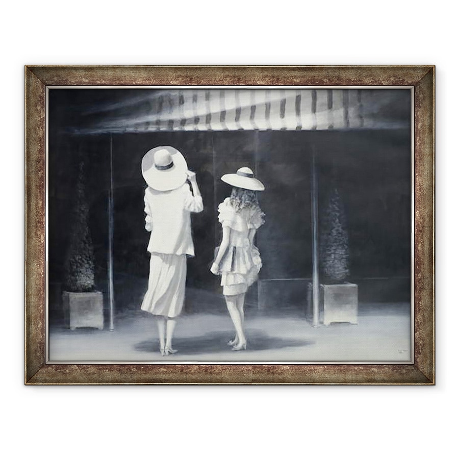 Tablou inramat - Lincoln Seligman - Mama si fiica in afara unui restaurant, 70 x 90 cm