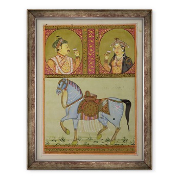 Tablou inramat - Scoala Mughal - Shah Jahan 1592-1666 si Mumtaz Mahal, 70 x 90 cm Tablou inramat - Scoala Mughal - Shah Jahan 1592-1666 si Mumtaz Mahal, 70 x 90 cm