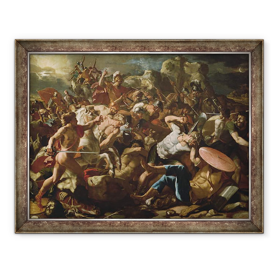 Tablou inramat - Nicolas Poussin - Batalia dintre israeliti si amoriti, 60 x 80 cm