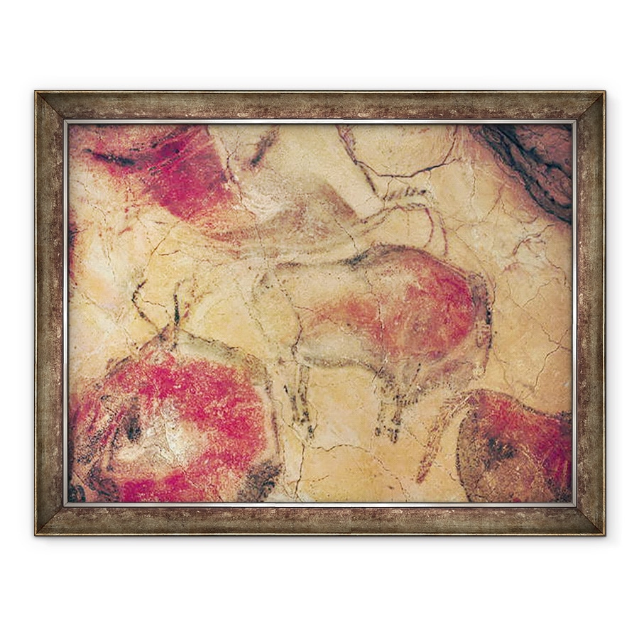 Tablou inramat - Prehistoric - Bizonii, din pesterile de la Altamira, 60 x 80 cm