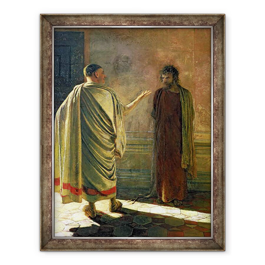 Tablou inramat - Ge - Ce este Adevarul? Hristos si Pilat 1890, 70 x 90 cm