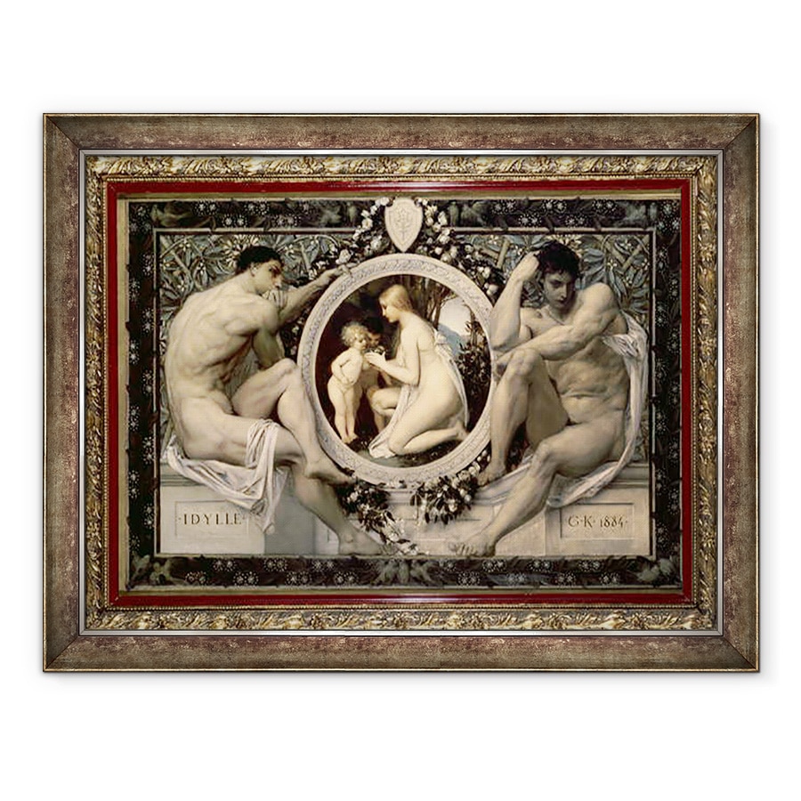 Tablou inramat - Gustav Klimt - Idila, 70 x 90 cm