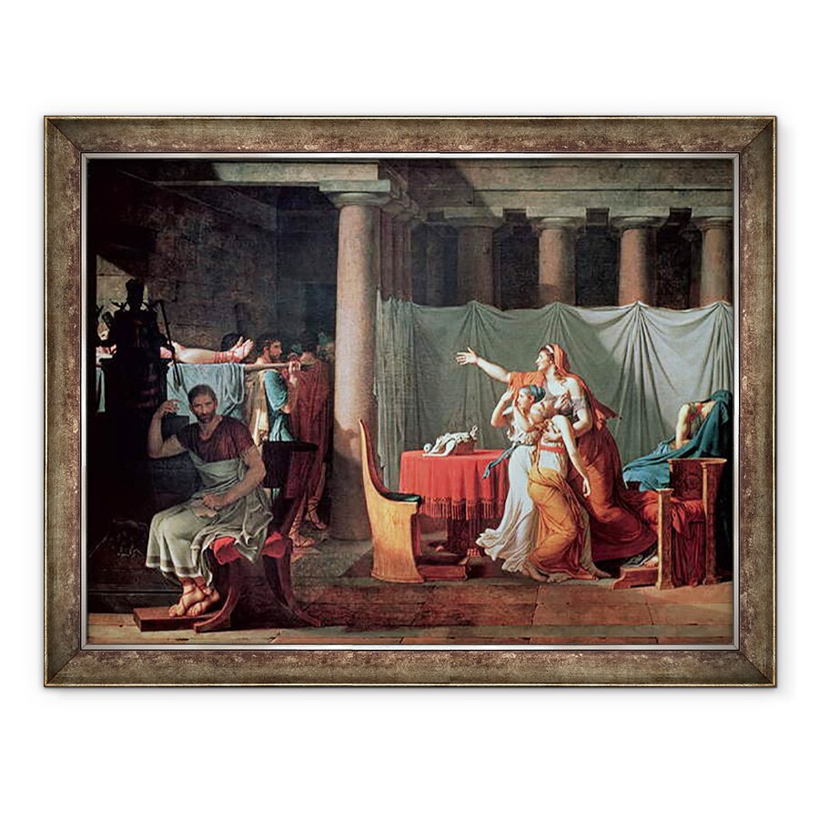 Tablou inramat - Jacques Louis David - Lictori care ii poarta lui Brutus trupurile fiilor sai, 70 x 90 cm