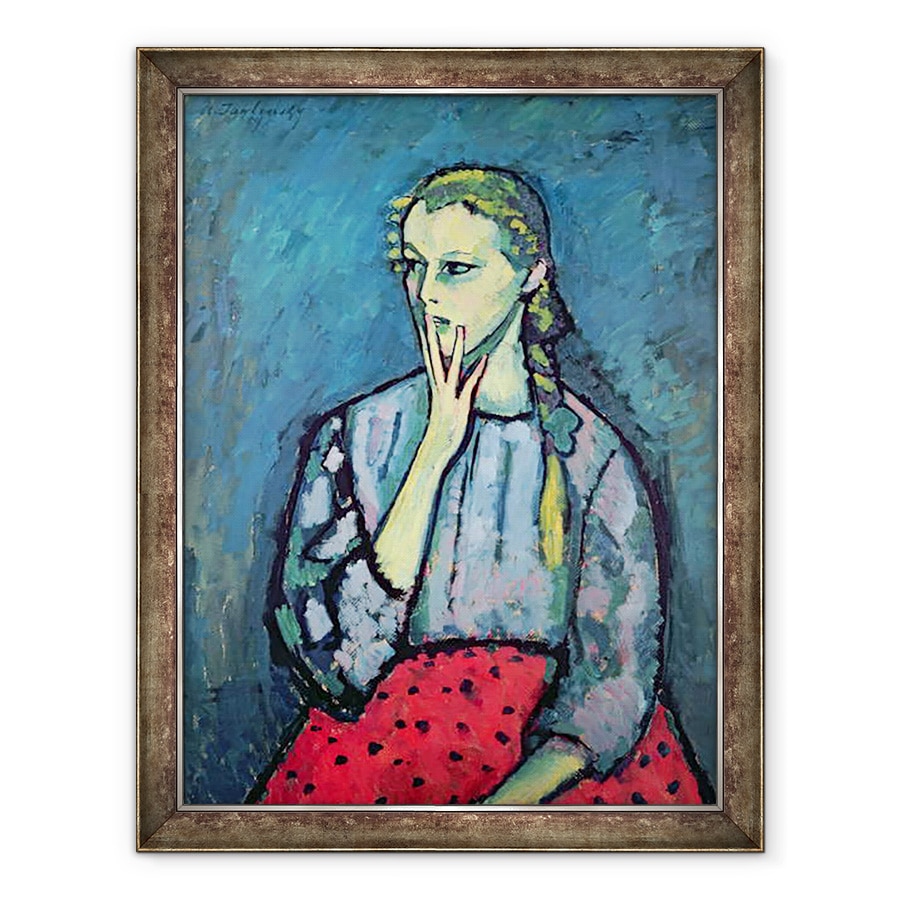 Tablou inramat - Alexej von Jawlensky - Portretul unei tinere, 70 x 90 cm