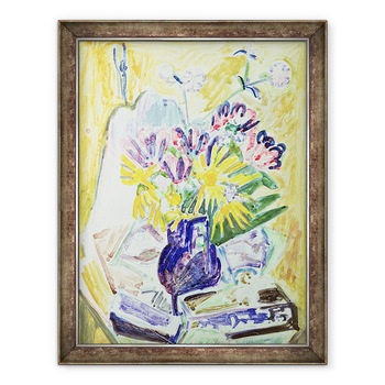 Tablou inramat - Ernst Ludwig Kirchner - Flori intr-o vaza, 60 x 80 cm Tablou inramat - Ernst Ludwig Kirchner - Flori intr-o vaza, 60 x 80 cm