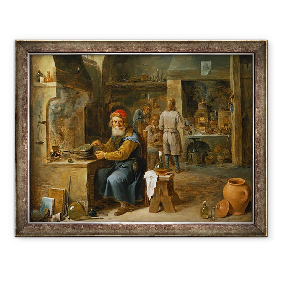 Tablou inramat - David Teniers the Younger - Alchimistul, 60 x 80 cm