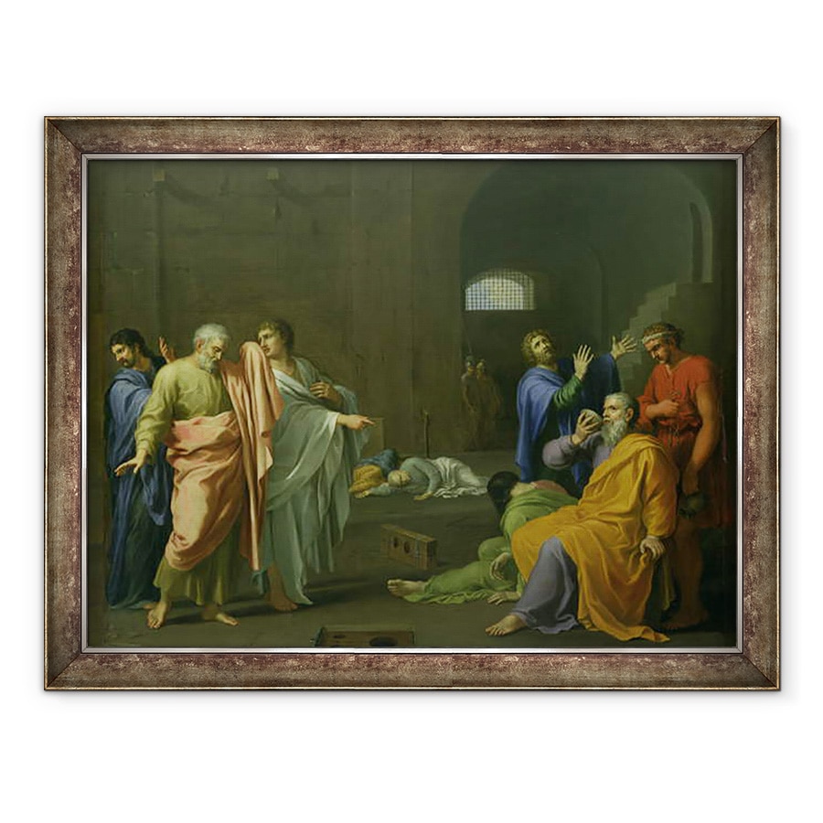 Tablou inramat - Charles Alphonse Dufresnoy - Moartea lui Socrate 469-399 i.Hr. c.1650, 60 x 80 cm