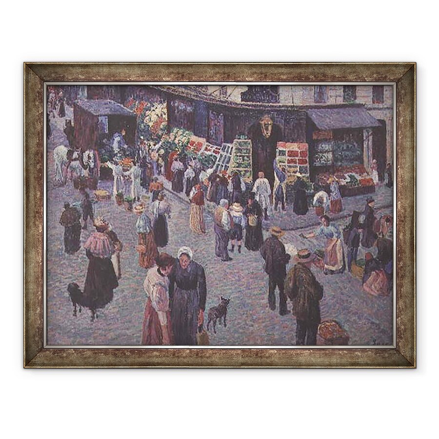 Tablou inramat - Maximilien Luce - La Rue des Abbesses, 60 x 80 cm