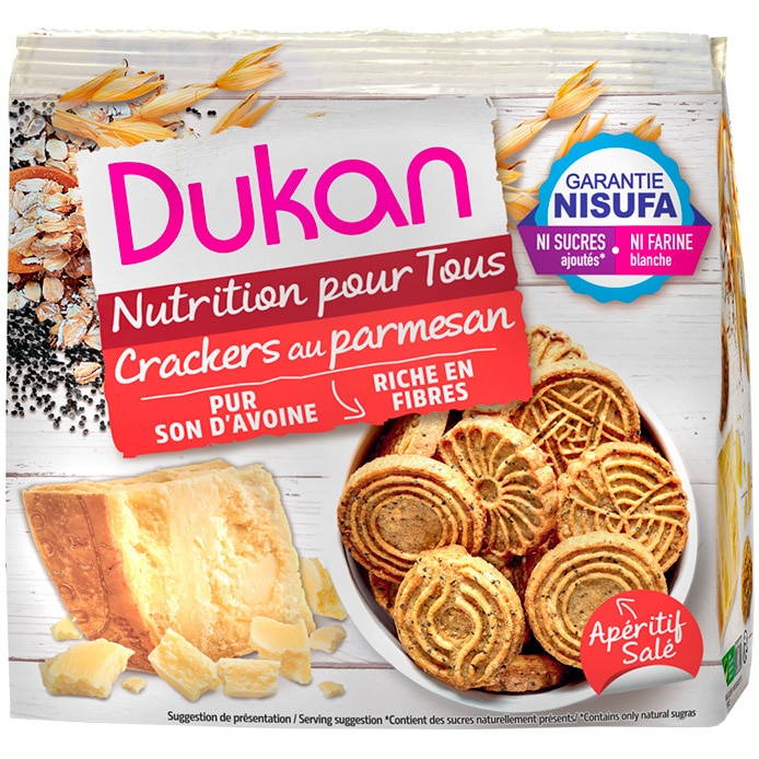 Crackers cu parmesan, fara zahar, dieta Dukan, 100g