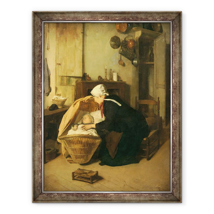 Tablou inramat - Jacques Gustave Hamelin - Tanara Mama, 60 x 80 cm