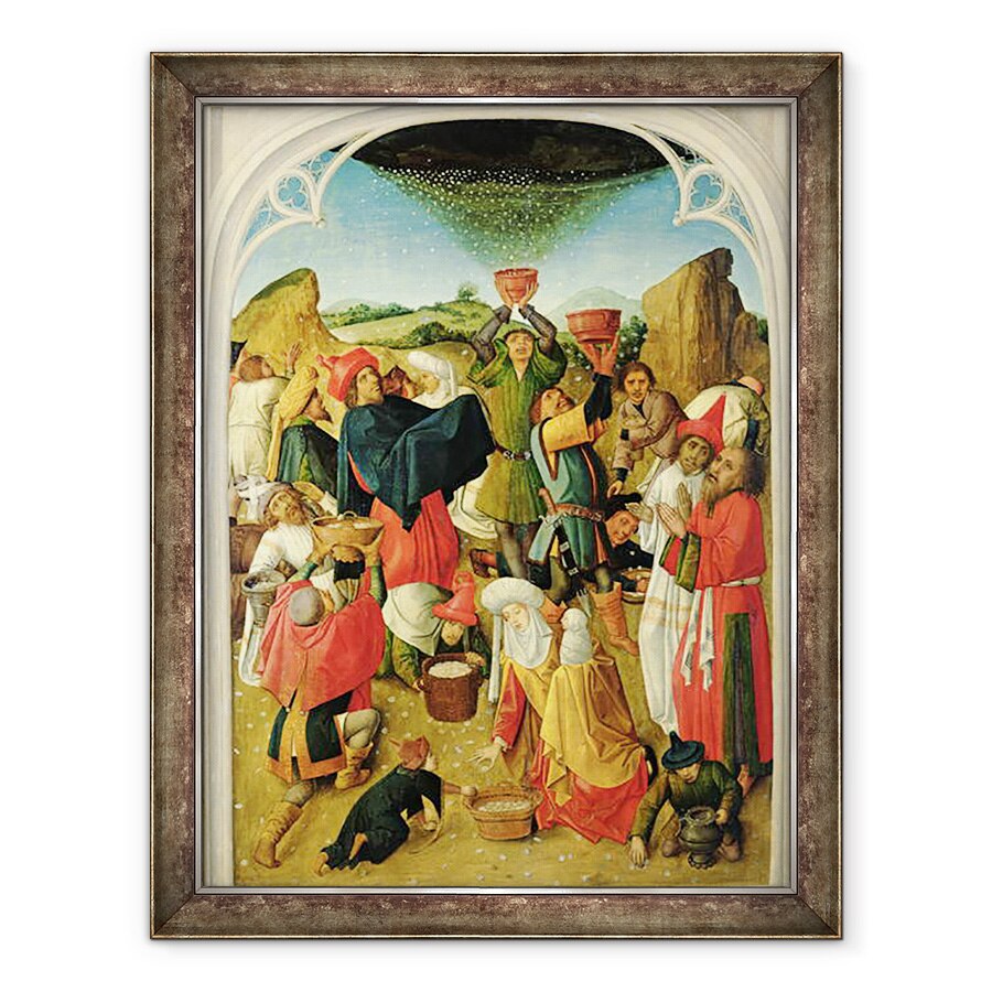 Tablou inramat - Master of the Gathering of the Manna - Colectarea Manei, 60 x 80 cm