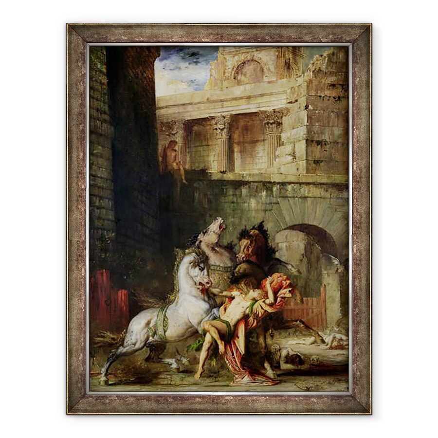 Tablou inramat - Gustave Moreau - Diomede fiind mancat de caii sai, 60 x 80 cm