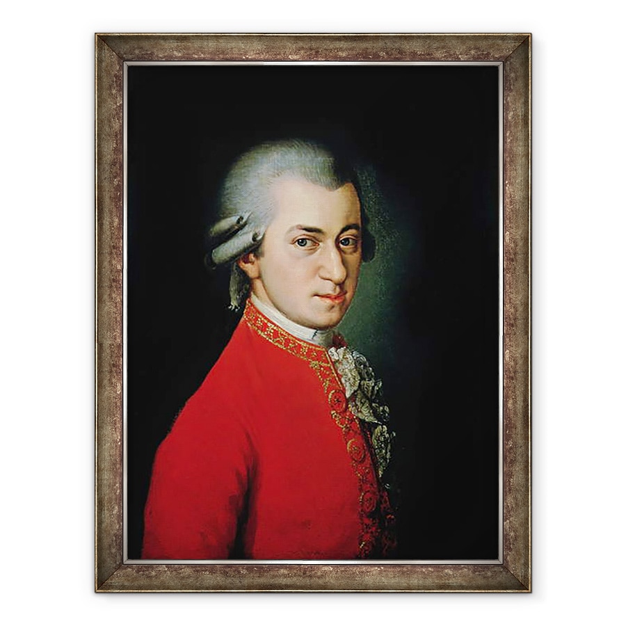 Tablou inramat - Barbara Krafft - Wolfgang Amadeus Mozart, 70 x 90 cm