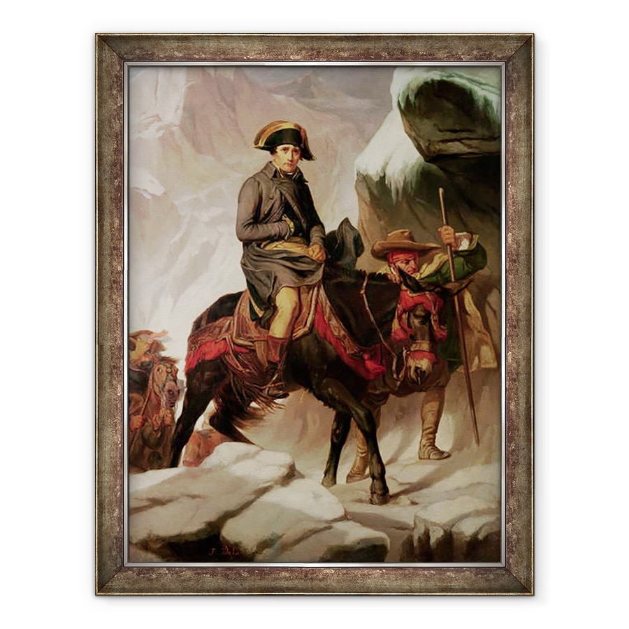 Tablou inramat - Hippolyte Delaroche - Napoleon Bonaparte 1769-1821 Traversarea Alpilor, 60 x 80 cm