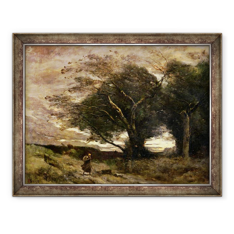 Tablou inramat - Jean Baptiste Camille Corot - Rafala de vant, 60 x 80 cm