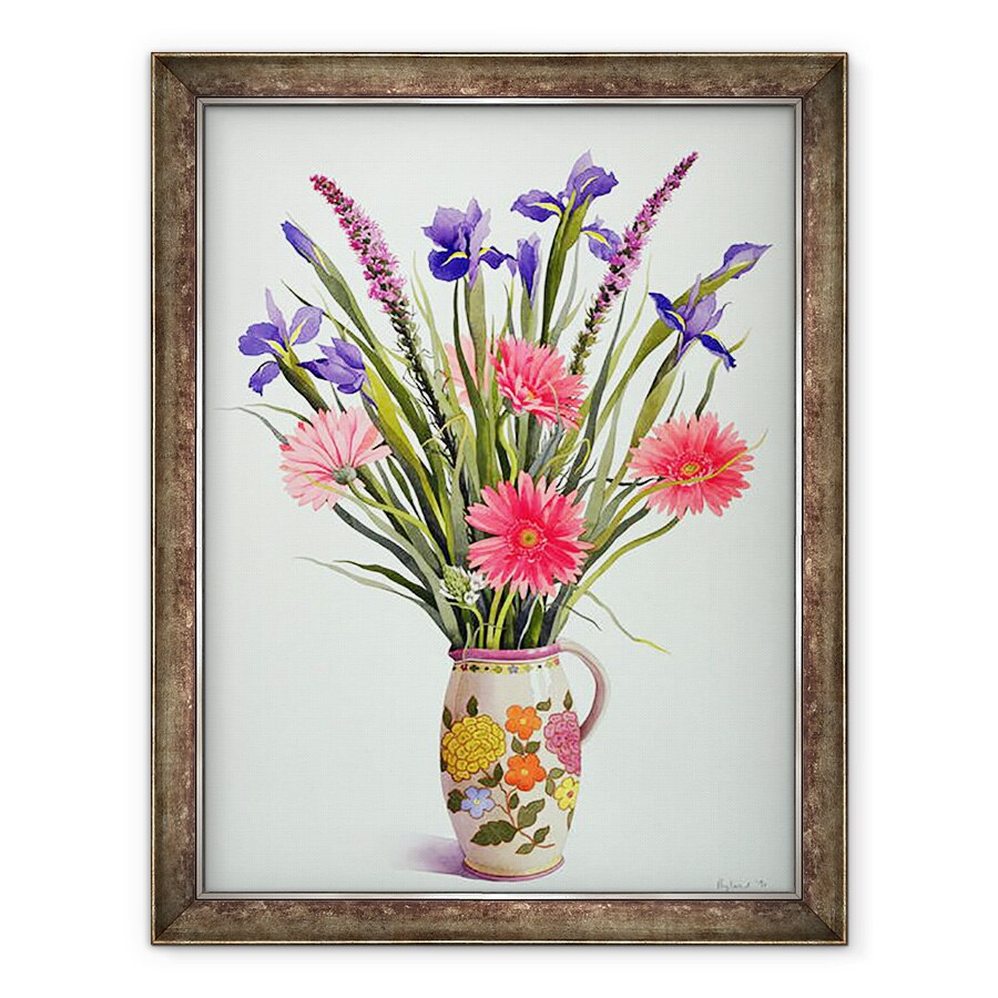 Tablou inramat - Christopher Ryland - Irisuri si Gerbera intr-un ulcior olandez, 60 x 80 cm