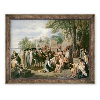 Tablou inramat - Benjamin West - Tratatul lui William Penn cu indienii in noiembrie 1683, 60 x 80 cm Tablou inramat - Benjamin West - Tratatul lui William Penn cu indienii in noiembrie 1683, 60 x 80 cm