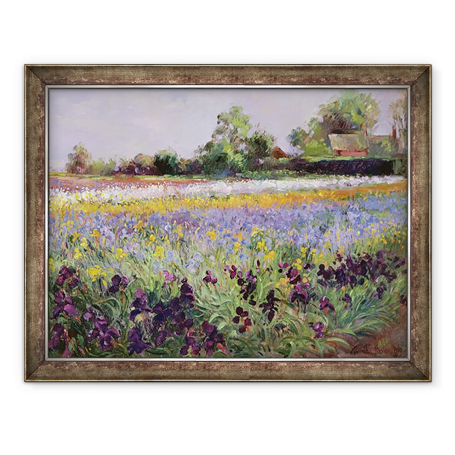 Tablou inramat - Timothy Easton - Iris Field si doua casute, 60 x 80 cm