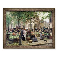 Tablou inramat - Victor Gabriel Gilbert - Piata din fata lui Les Halles, 60 x 80 cm