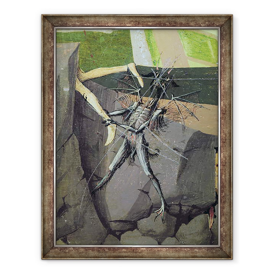Tablou inramat - Enguerrand Quarton - Un demon, de la incoronarea Fecioarei, 60 x 80 cm