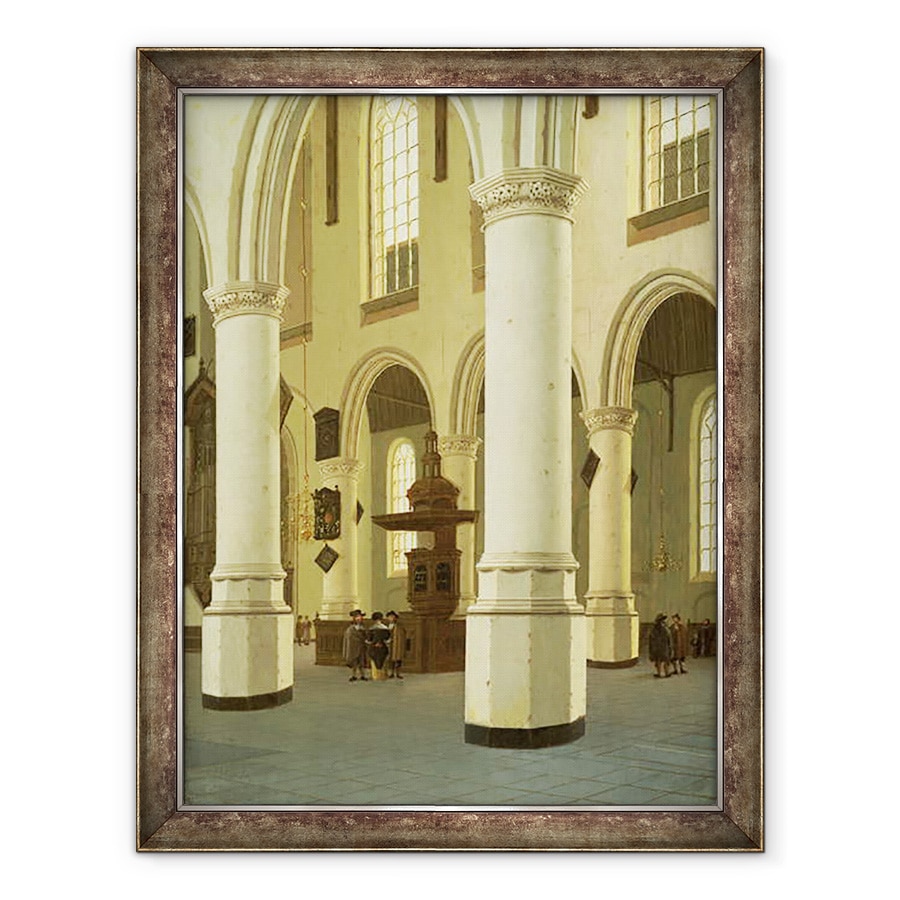 Tablou inramat - Hendrik Cornelisz. van Vliet - Interiorul Oude Kerk in Delft, 60 x 80 cm