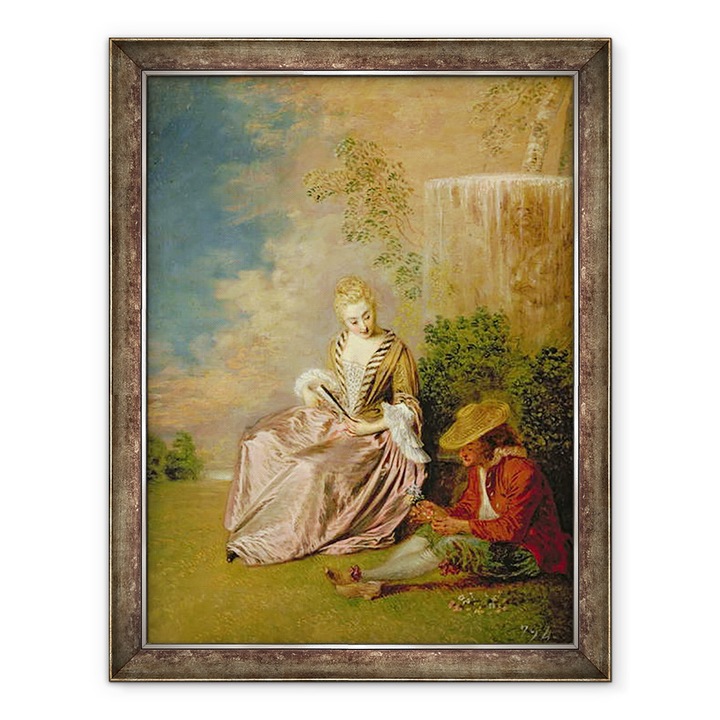 Tablou inramat - Jean Antoine Watteau - Iubitul timid, 70 x 90 cm