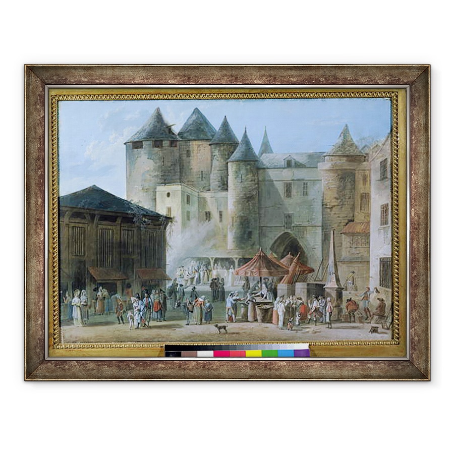 Tablou inramat - Thomas Naudet - Place de lApport-Paris in fata Grand Chatelet, 60 x 80 cm