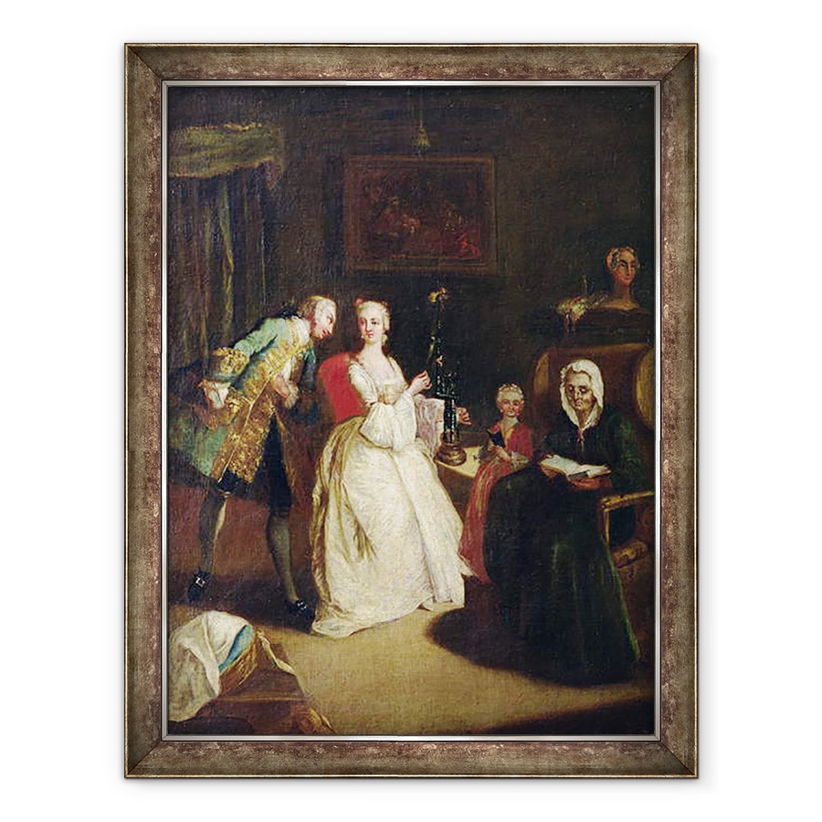 Tablou inramat - Pietro Longhi - Declaratia de dragoste, 60 x 80 cm