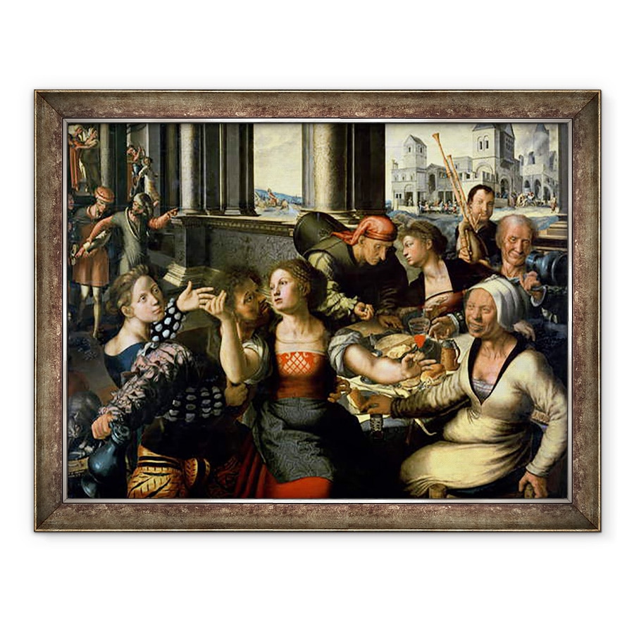 Tablou inramat - Jan Sanders van Hemessen - Fiul risipitor, 60 x 80 cm