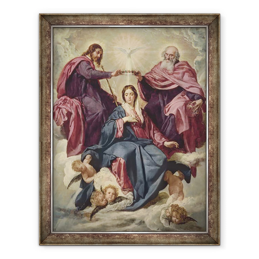 Tablou inramat - Diego Rodriguez de Silva y Velazquez - incoronarea Fecioarei, 60 x 80 cm