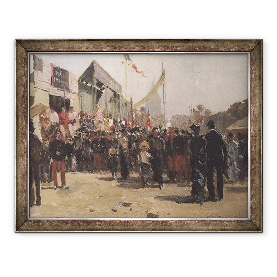 Tablou inramat - Pierre Vauthier - Targul de pe Esplanade des Invalides, 60 x 80 cm