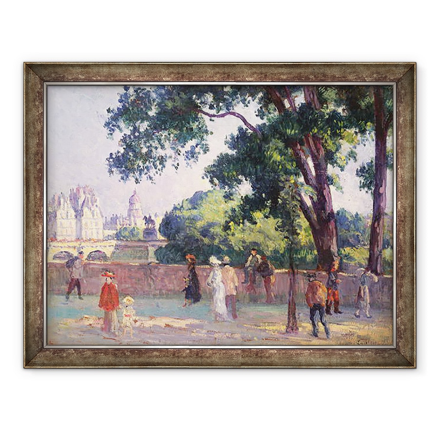 Tablou inramat - Maximilien Luce - Quai de lInstitut si Place Dauphine vazut de la Quai du Louvre, 60 x 80 cm