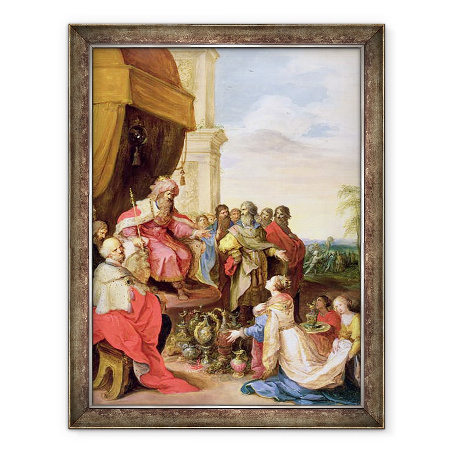 Tablou inramat - Frans Francken the Elder - Solomon si regina din Seba, 60 x 80 cm