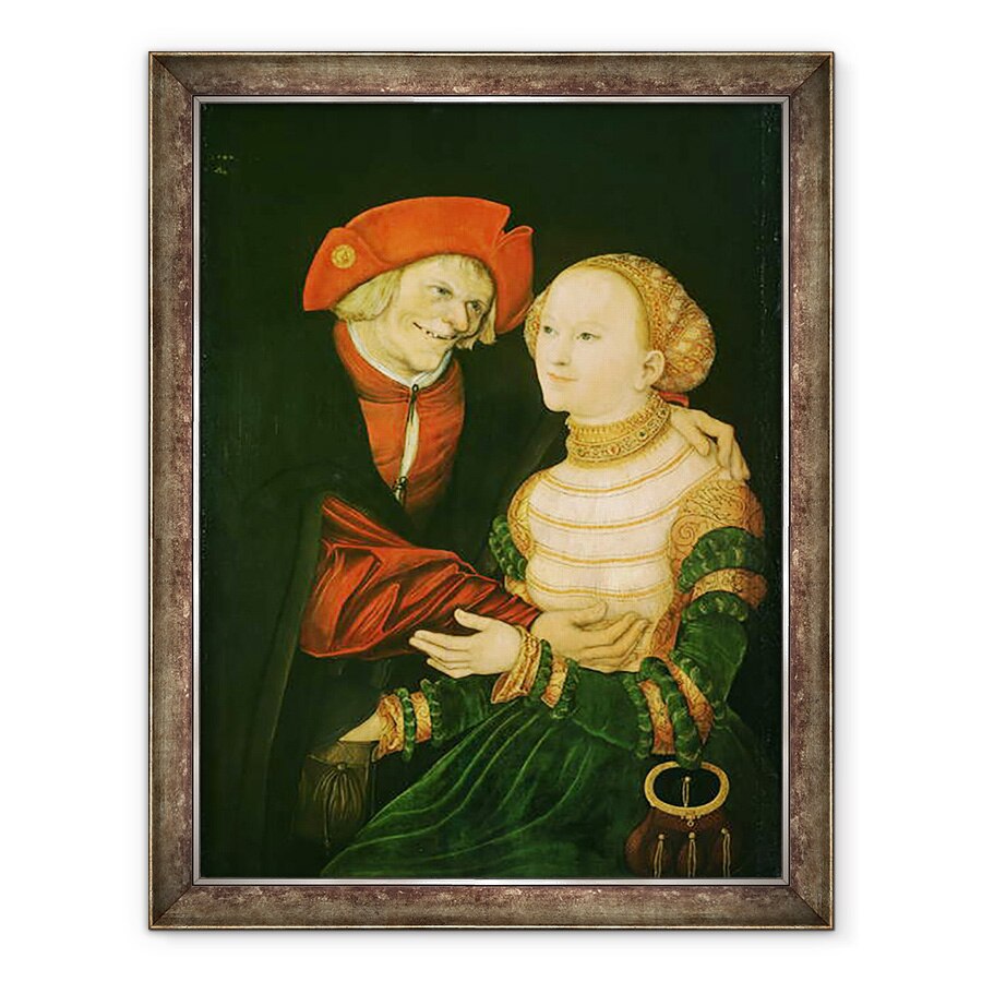 Tablou inramat - Lucas Cranach the Elder - Cuplul nepotrivit, 60 x 80 cm