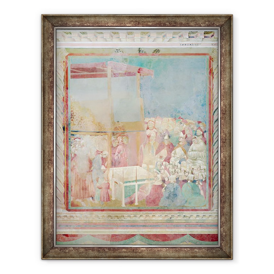 Tablou inramat - Giotto di Bondone - Papa Grigore IX Canonizand Sfantul Francisc in 1228, 60 x 80 cm