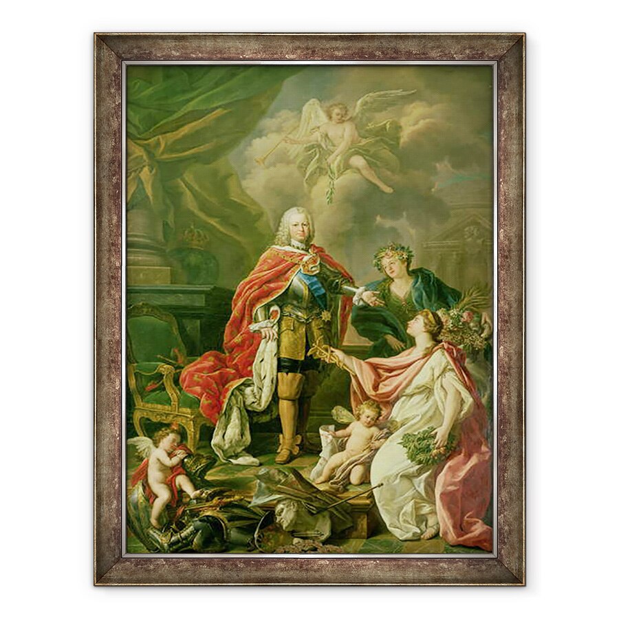 Tablou inramat - Antonio Gonzalez Ruiz - Ferdinand VI 1713-59 ca patron al artelor si stiintelor, 60 x 80 cm