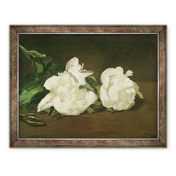 Tablou inramat - Edouard Manet - Sucursala bujorilor albi si a foarfecelor, 60 x 80 cm Tablou inramat - Edouard Manet - Sucursala bujorilor albi si a foarfecelor, 60 x 80 cm