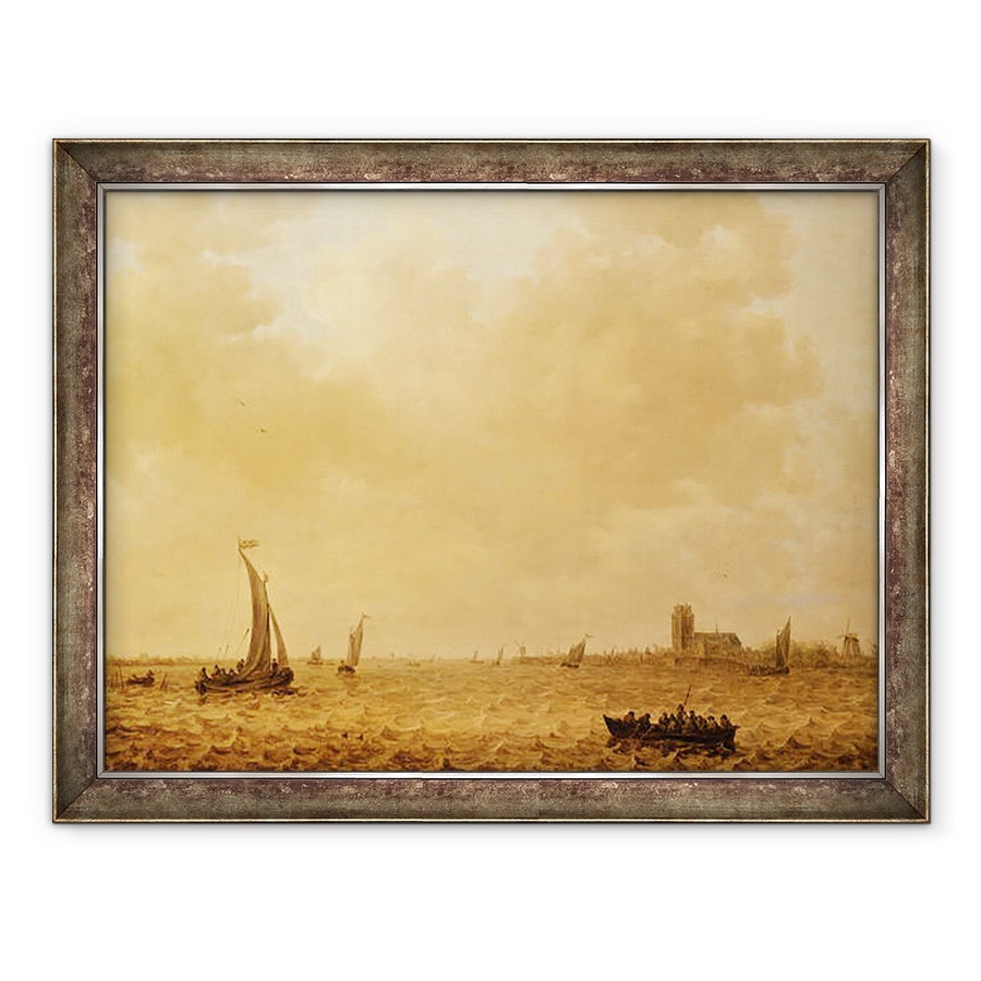 Tablou inramat - Jan Josephsz van Goyen - Vedere la vechiul Maas, 60 x 80 cm