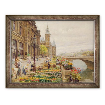 Tablou inramat - Marie Francois Firmin-Girard - Piata Florilor Pariziene, 60 x 80 cm Tablou inramat - Marie Francois Firmin-Girard - Piata Florilor Pariziene, 60 x 80 cm