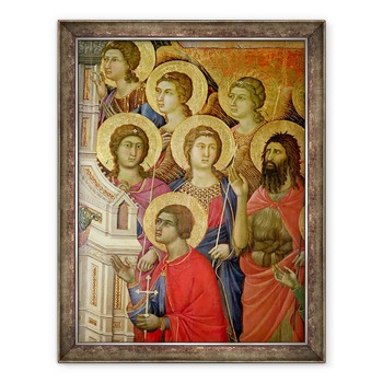Tablou inramat - Duccio di Buoninsegna - Maesta, Detaliile Sfintilor, inclusiv Sfantul Ioan Botezatorul, 60 x 80 cm Tablou inramat - Duccio di Buoninsegna - Maesta, Detaliile Sfintilor, inclusiv Sfantul Ioan Botezatorul, 60 x 80 cm