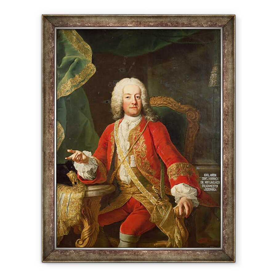 Tablou inramat - Martin II Mytens - Contele Carl Anton von Harrach, 70 x 90 cm