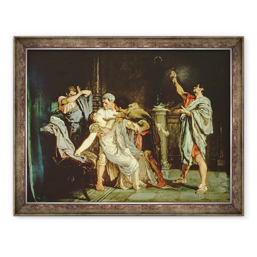 Tablou inramat - Eduardo Rosales - Moartea Lucretiei, 60 x 80 cm