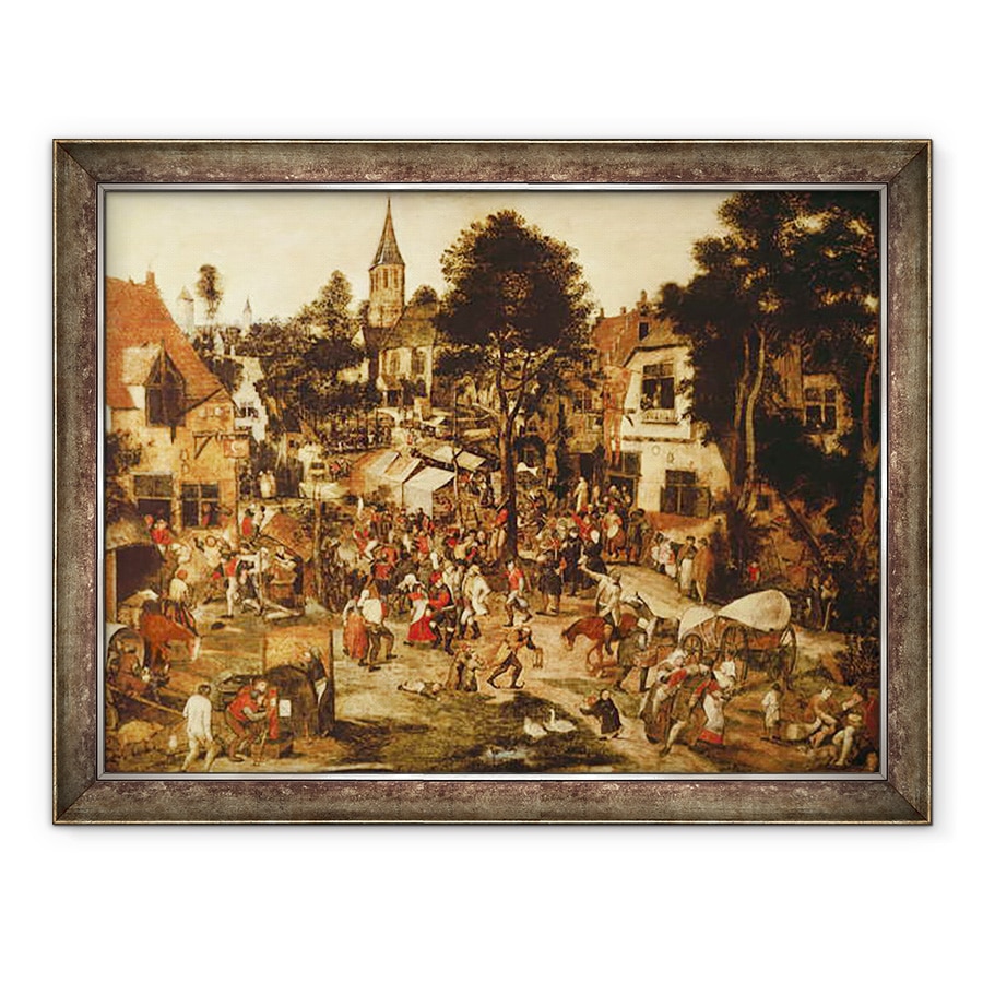Tablou inramat - Pieter Brueghel the Younger - Targul satului, 60 x 80 cm
